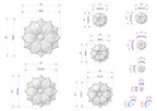 Wooden Rosette – Eight-Petal Floral Carving with Smooth Relief