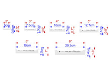 Load image into Gallery viewer, a series of six different measurements, each corresponding to a different size of a bed. The measurements are in centimeters and are arranged in a grid format, with each bed size labeled next to its corresponding measurement.
