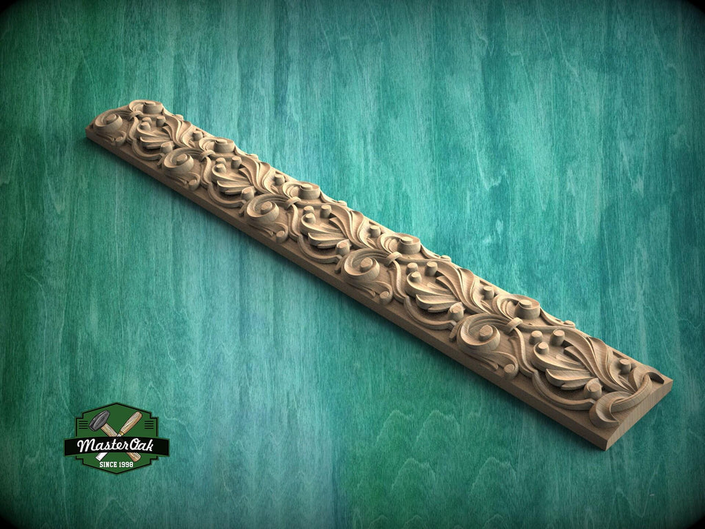 Elegant Carved Pilaster: Symphony in Wood, 1pc, Carved Wood Trim Post Pillars