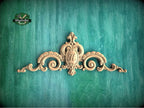 Personalized Classic Onlay with Volutes and Spirals - Home Decor Decoration, Unpainted, 1pc, Home Wall Embellishments, Furniture Carving