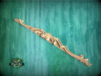 Acanthus Leaf Scroll Applique with Stepped Profile for Furniture Tops