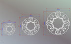 Mirror Carved Wood Trim, Hanging Floral Leaves, Unpainted