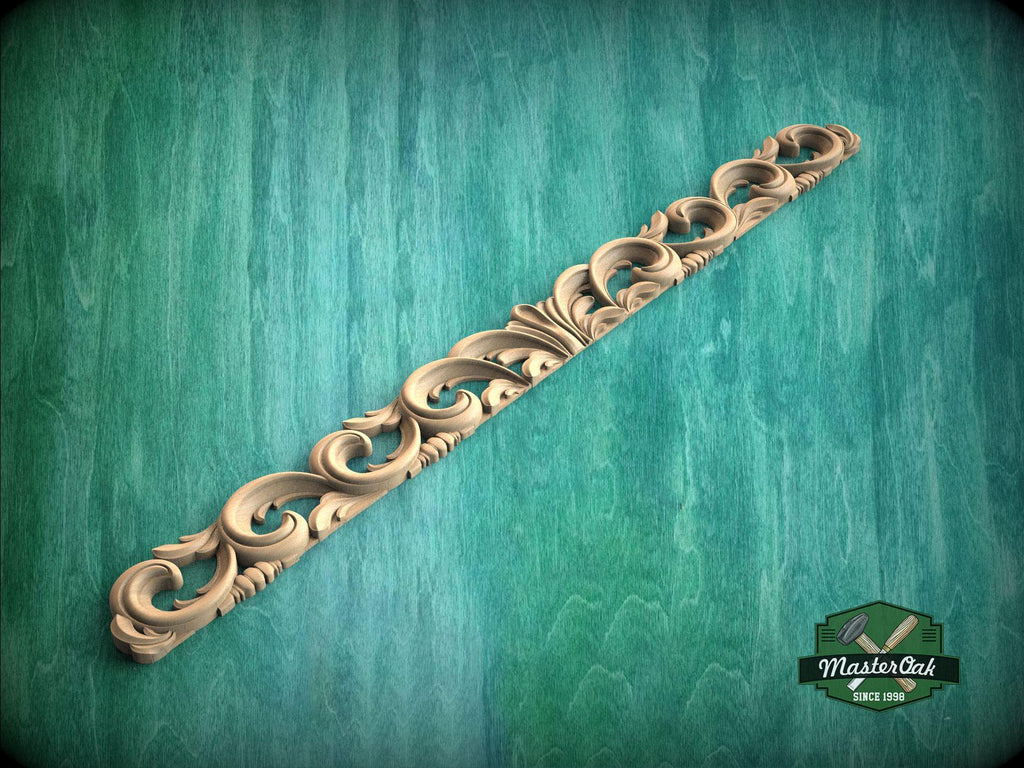 a decorative wooden object on a green background