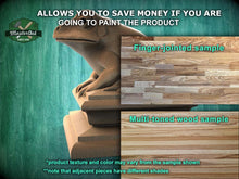 Load image into Gallery viewer, a picture of a frog on a piece of wood
