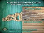 The image is a comparison of two different types of wood samples, one being a finger-jointed sample and the other being a multi-toned wood sample. The finger-jointed sample is shown on a green background, while the multi-toned wood sample is shown on a wooden surface. The text above the samples states that the product texture and color may vary from the sample shown, and there is a note that adjacent pieces have different shades.
