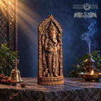Wooden Ganesha Statue, Hindu Elephant God Figurine, Ganesh Altar Decor, Indian Deity Sculpture, Spiritual Yoga Gift