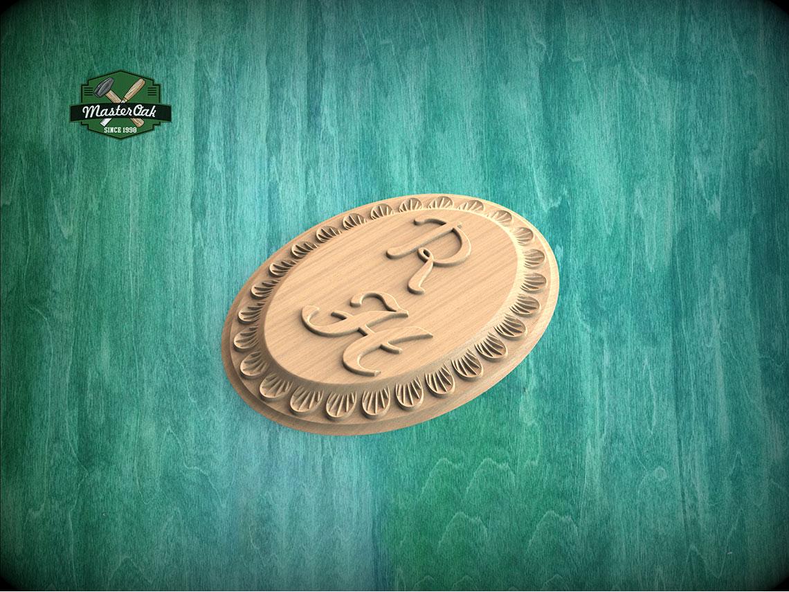 Personalized Regency Petal Emblem — Laurel Oval Crest