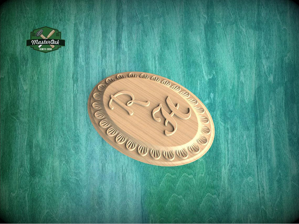 Personalized Regency Petal Emblem — Laurel Oval Crest