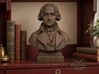 James Madison Bust, Hand-Finished Wood Sculpture | Presidential History Decor