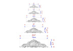 Most popular personalized carved decoration of wood, wooden onlay, 1pc