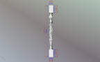 Custom order. #1 Baluster with women, set of 10 pcs, Height 90 cm, Material: finger-joined multi-toned oak