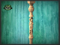Custom order. #1 Baluster with women, set of 10 pcs, Height 90 cm, Material: finger-joined multi-toned oak