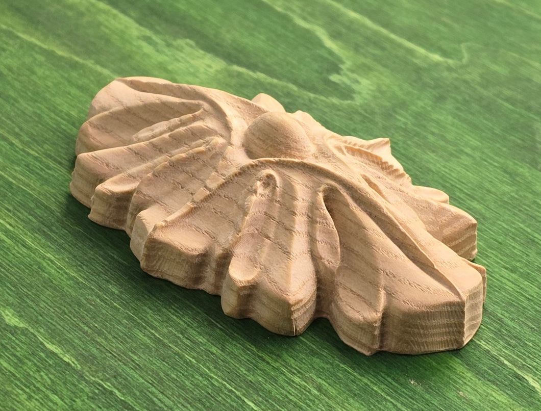 Custom order. Carved rosette of Ash wood