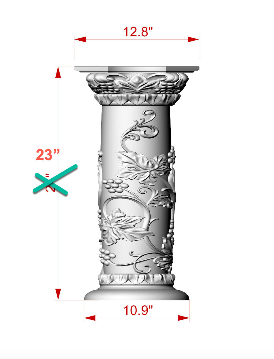 Custom order. Fluted column