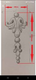 #1 R327mm carved vertical decors