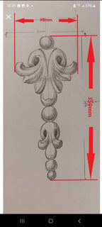 #1 R327mm carved vertical decors