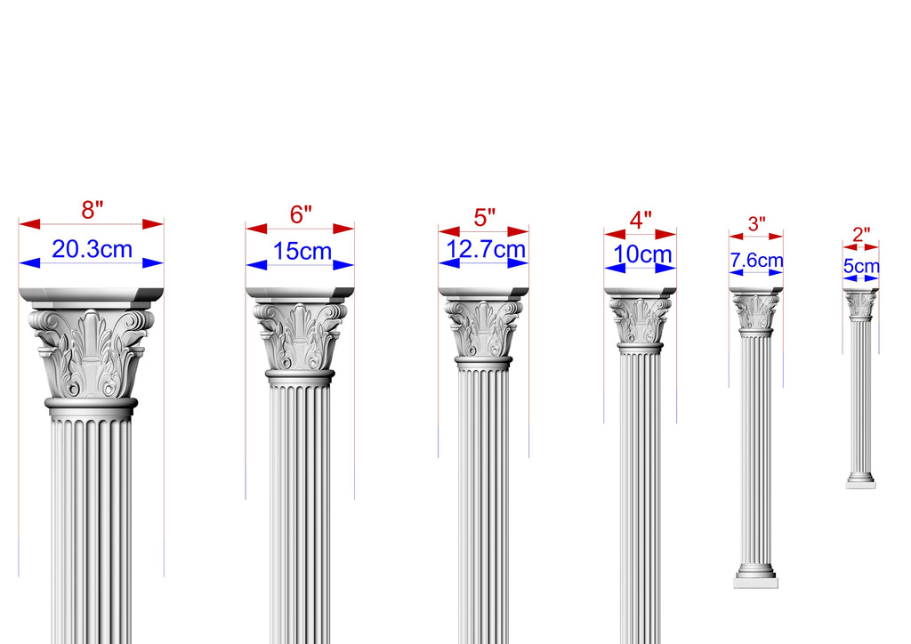 The Elegant Wooden Corinthian Column, Corinthian Wood Column for Architectural Beauty, 1pc, Unpainted