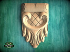 Victorian Verve: Exquisite Carved Wooden Corbel, 1pc, Antique wooden onlay, Furniture wooden applique, Unpainted, Home Wall Embellishments