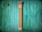 Square-Top Corinthian Column Craft, Wood Column for Architectural Beauty, 1pc, Unpainted