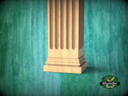 Square-Top Corinthian Column Craft, Wood Column for Architectural Beauty, 1pc, Unpainted