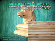 Load image into Gallery viewer, Corgi bust made of wood, Unpainted, Corgi Wooden Finial for Staircase Newel Post, Corgi finial bed post
