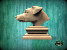 Load image into Gallery viewer, Jack Russell Terrier bust made of wood, Unpainted, Jack Russell Terrier Wooden Finial for Staircase Newel Post, Jack Russel finial bed post
