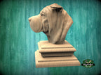 Shar-Pei Statue made of wood, Shar Pei Wooden Finial for Staircase Newel Post, Shar-Pei finial bed post, SharPei statue of wood
