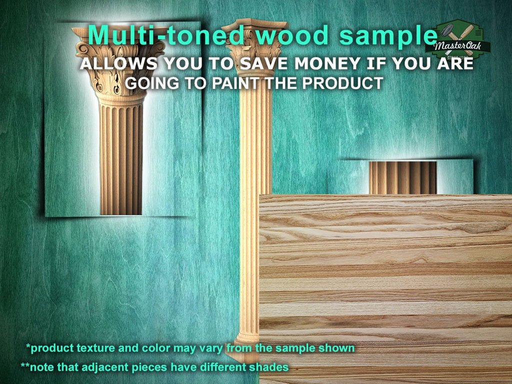 The Elegant Wooden Corinthian Column, Corinthian Wood Column for Architectural Beauty, 1pc, Unpainted