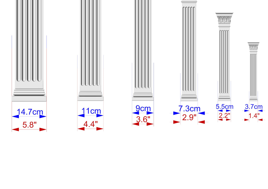 Square-Top Corinthian Column Craft, Wood Column for Architectural Beauty, 1pc, Unpainted