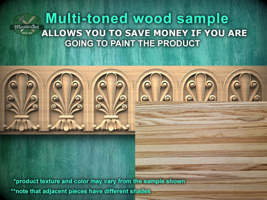 Eco-Friendly Classic  Wood Moulding – Elegant Interior Design,  40" Carved Wood Moulding, 1 pc, Unpainted, Baguette