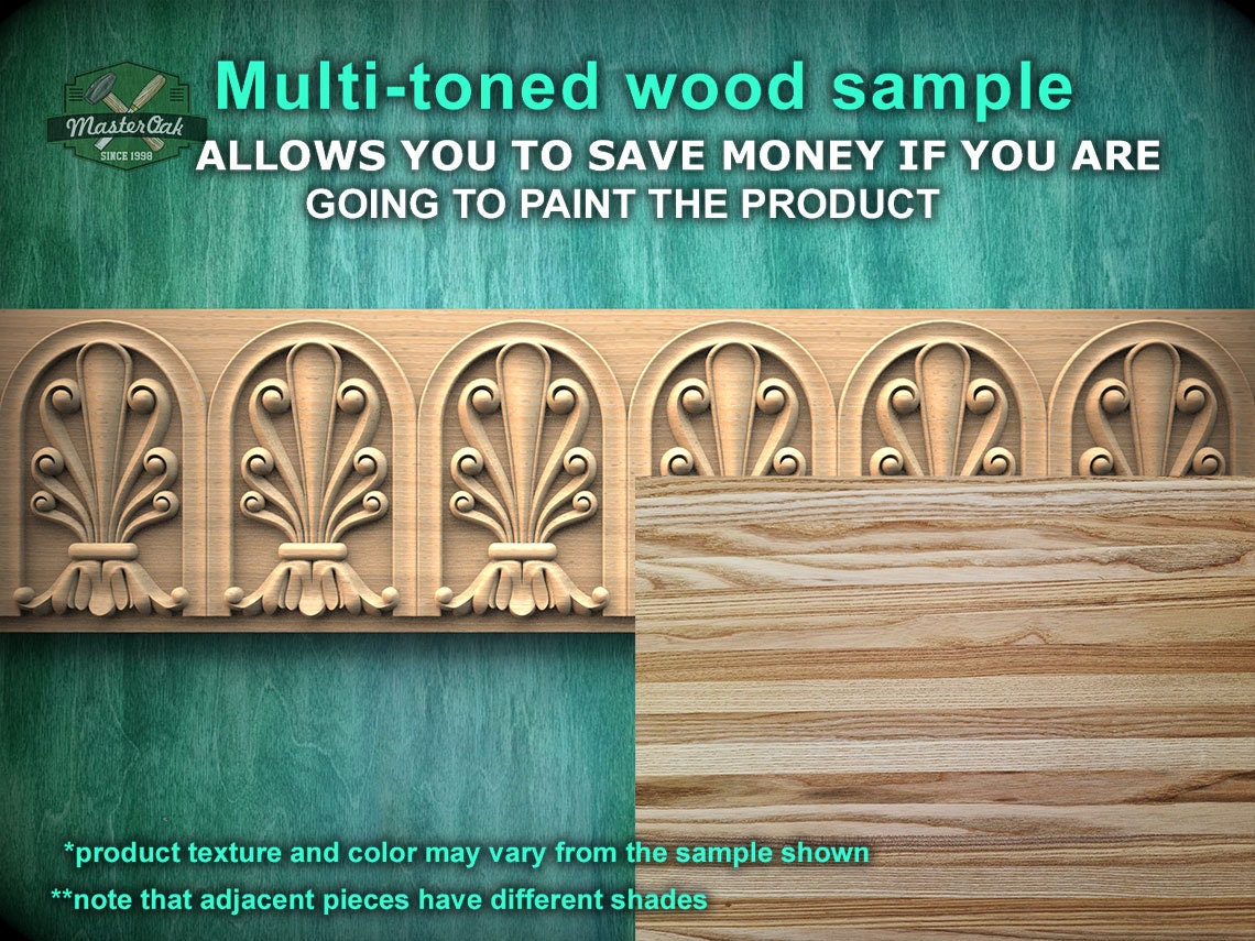 Eco-Friendly Classic  Wood Moulding – Elegant Interior Design,  40" Carved Wood Moulding, 1 pc, Unpainted, Baguette