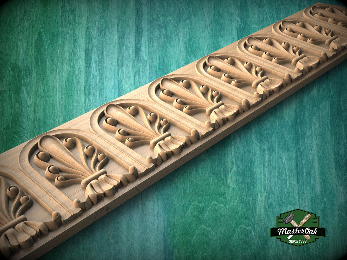 Eco-Friendly Classic  Wood Moulding – Elegant Interior Design,  40" Carved Wood Moulding, 1 pc, Unpainted, Baguette