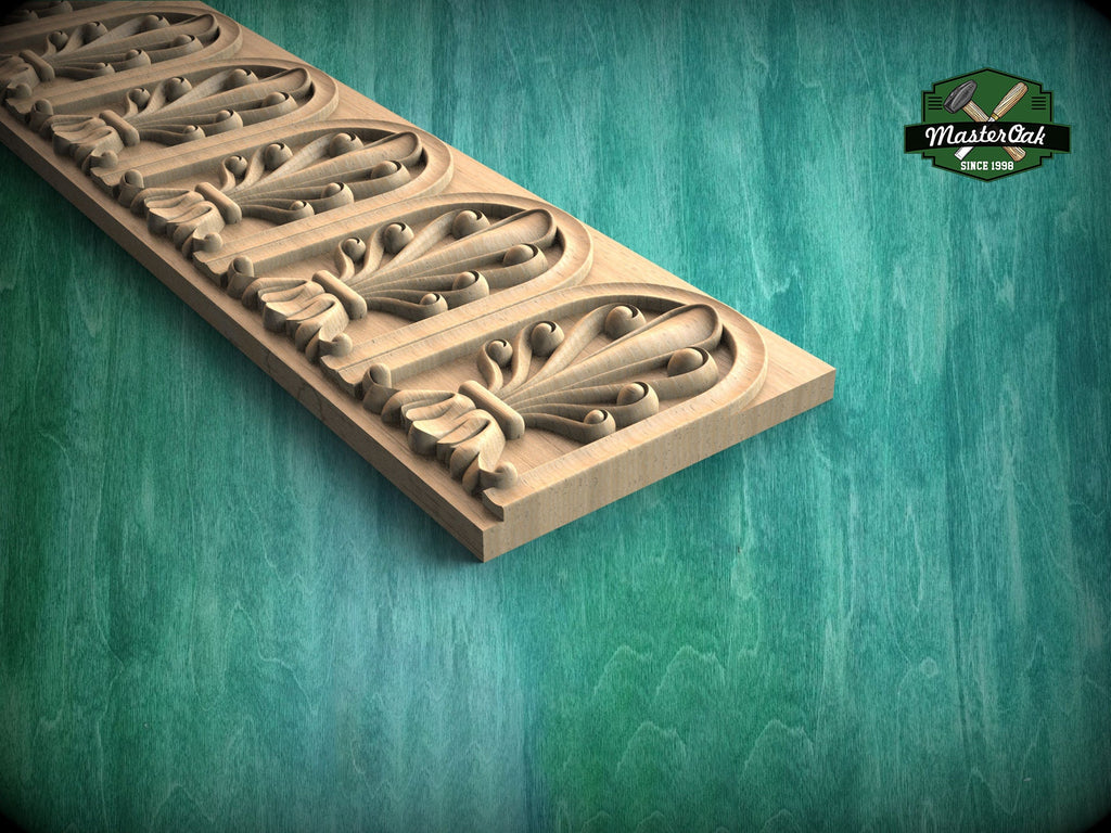 Eco-Friendly Classic  Wood Moulding – Elegant Interior Design,  40" Carved Wood Moulding, 1 pc, Unpainted, Baguette