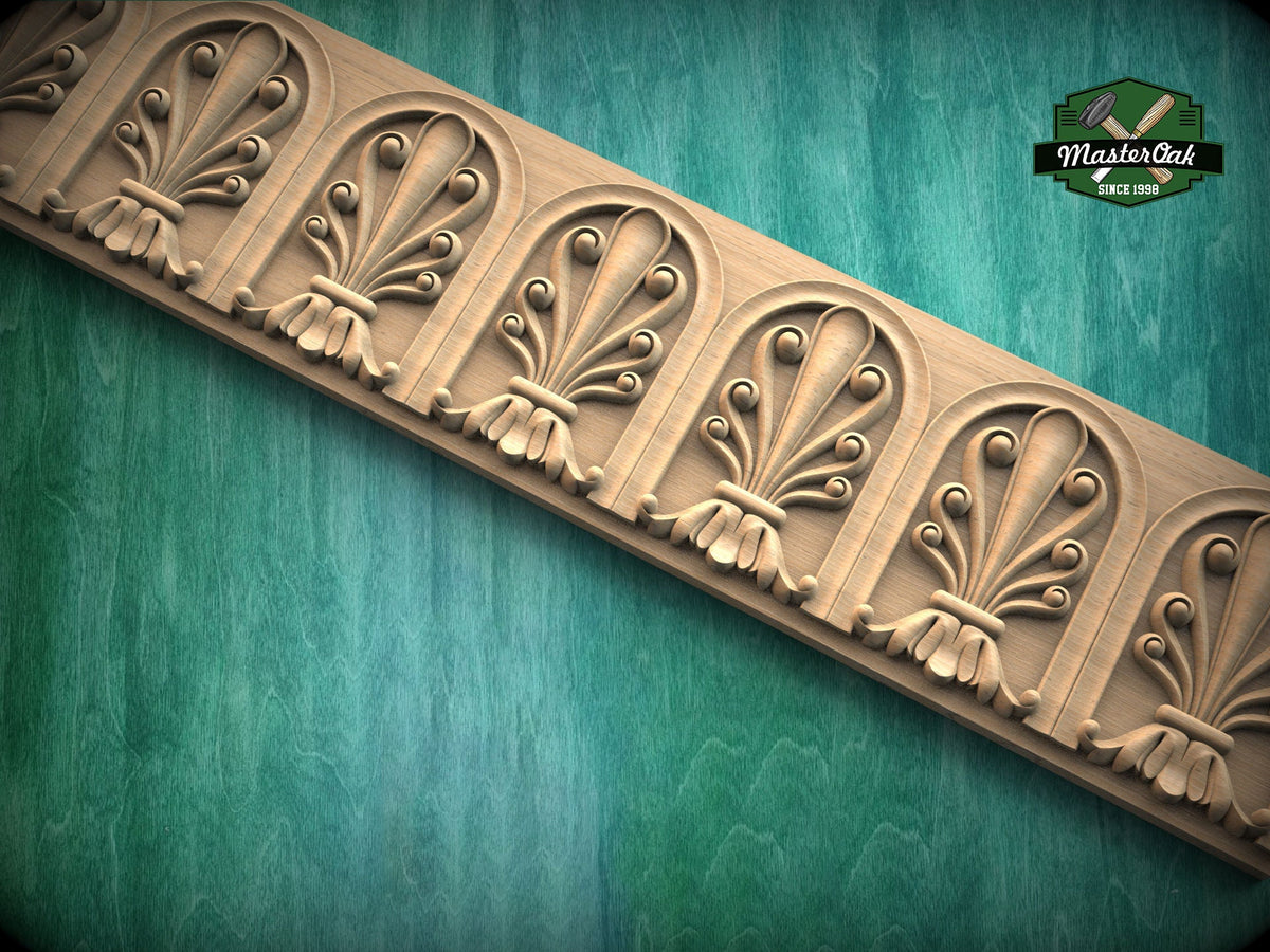Eco-Friendly Classic  Wood Moulding – Elegant Interior Design,  40" Carved Wood Moulding, 1 pc, Unpainted, Baguette