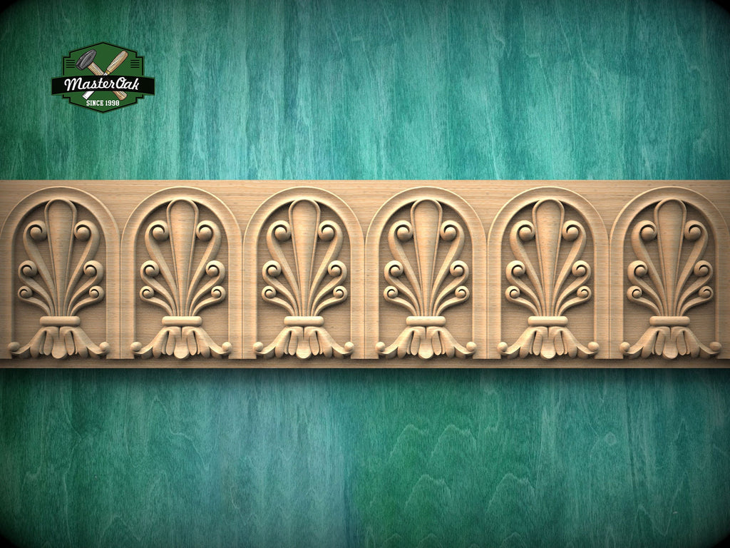 Eco-Friendly Classic  Wood Moulding – Elegant Interior Design,  40" Carved Wood Moulding, 1 pc, Unpainted, Baguette