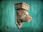 Handcrafted Rottweiler Wooden Corbel - Unpainted Canine Architectural Bracket - Customizable Indoor Dog Decor, Home Wall Embellishments