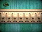 Classic Beaded Oval Wood Moulding – Decorative Wooden Trim,  40" Elegant Wood Detail, 1 pc, Unpainted, Baguette