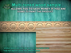 Classic Carved Wood Molding – Symmetrical Rosette Design,  40" , 1 pc, Unpainted, Hardwood Rosette Detail, Furniture Moulding