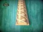 Teardrop Symphony Wood Baguette – Eco-Friendly Carved Droplet Decor, 40" Elegant Wood Detail, 1 pc, Unpainted, Carved Moulding
