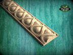Teardrop Symphony Wood Baguette – Eco-Friendly Carved Droplet Decor, 40" Elegant Wood Detail, 1 pc, Unpainted, Carved Moulding