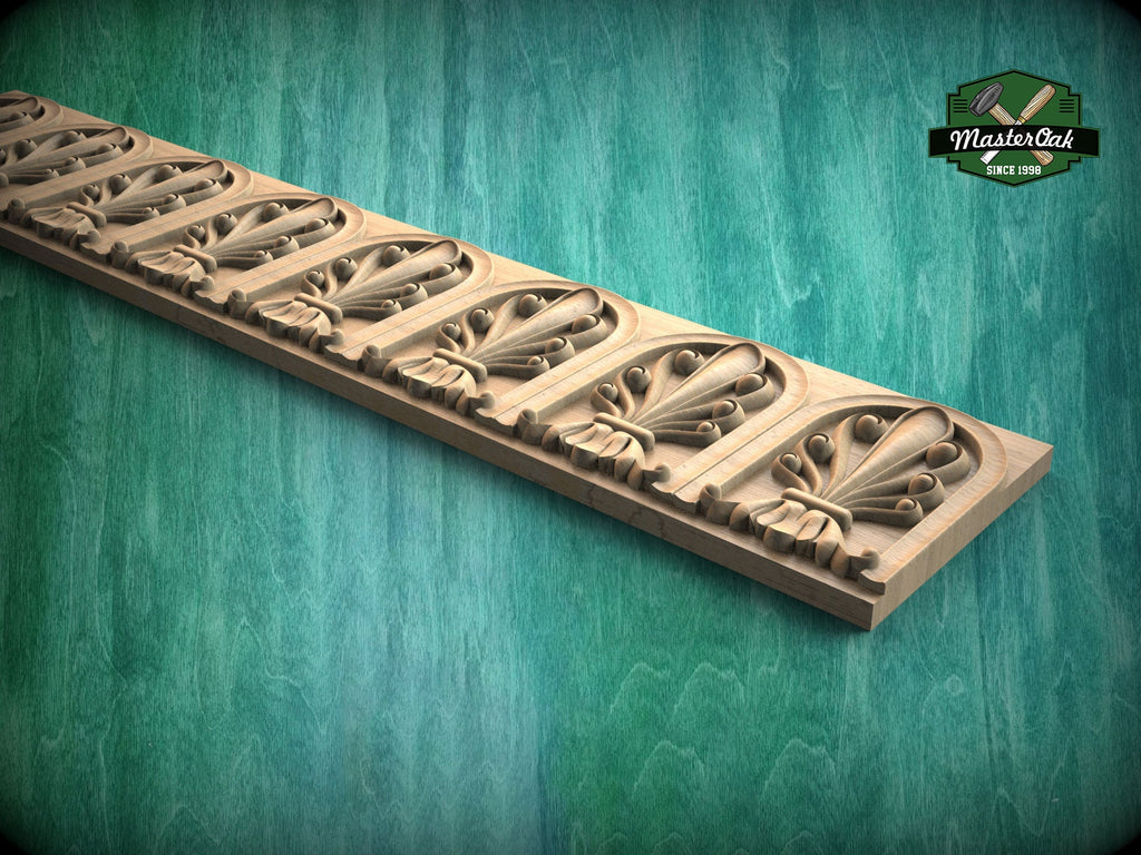 Eco-Friendly Classic  Wood Moulding – Elegant Interior Design,  40" Carved Wood Moulding, 1 pc, Unpainted, Baguette