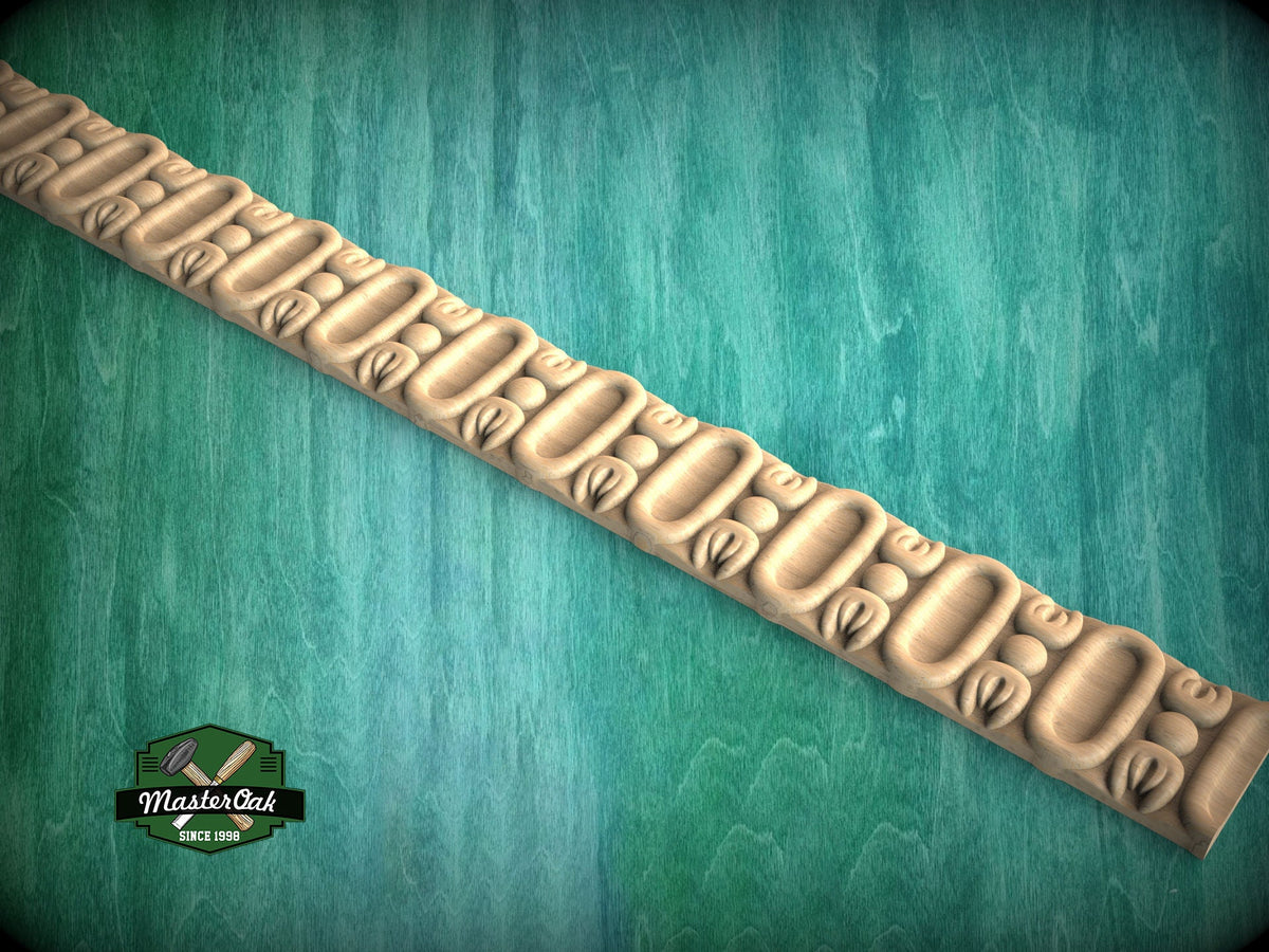 Triple Knot Ovale Molding - Classic Meets Modern Wood Decor, 40", 1 pc, Unpainted, Unique Architectural Detail, Carved Baguette