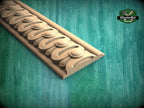Classic Beaded Oval Wood Moulding – Decorative Wooden Trim,  40" Elegant Wood Detail, 1 pc, Unpainted, Baguette