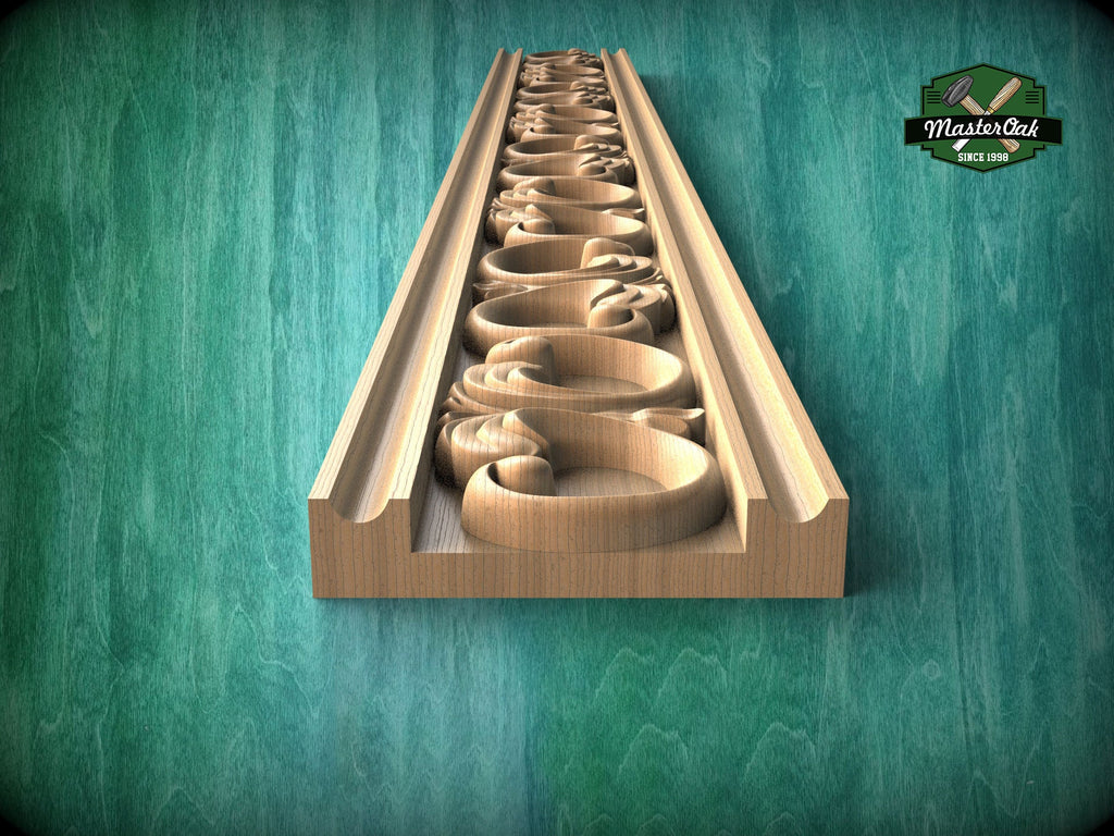 Acanthus Scroll Elegance Molding - Regal Acanthus Cascade, 40", 1 pc, Unpainted, Unique Architectural Detail, Carved Baguette