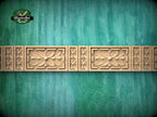 Carved Flower Moulding – Decorative Wooden Rosette Strip, Option 1,  40" , 1 pc, Unpainted, Rectangular Wooden Baguette, Furniture Moulding