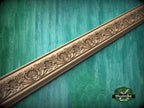 Renaissance Floral Wood Carved Molding – Artistic Elegance, 40" , 1 pc, Unpainted, Symmetrical Flower Scrollwork , Furniture Baguette