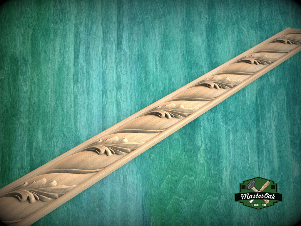 Olive Leaf Wood Molding - Symbol of Peace and Triumph, 40" , 1 pc, Unpainted, Dynamic Foliate Wood Baguette
