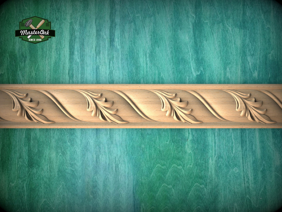 Olive Leaf Wood Molding - Symbol of Peace and Triumph, 40" , 1 pc, Unpainted, Dynamic Foliate Wood Baguette