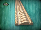 Classic Fluted Wood Moulding – Elegant Carved Baguette Trim,  40" , 1 pc, Unpainted, Wooden Baguette, Furniture Moulding