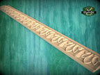 Classic leaf-flame patterned Wood Moulding - Timeless Baroque Style Trim,  40" Symmetrical Design Moulding, 1 pc, Unpainted, Carved Baguette